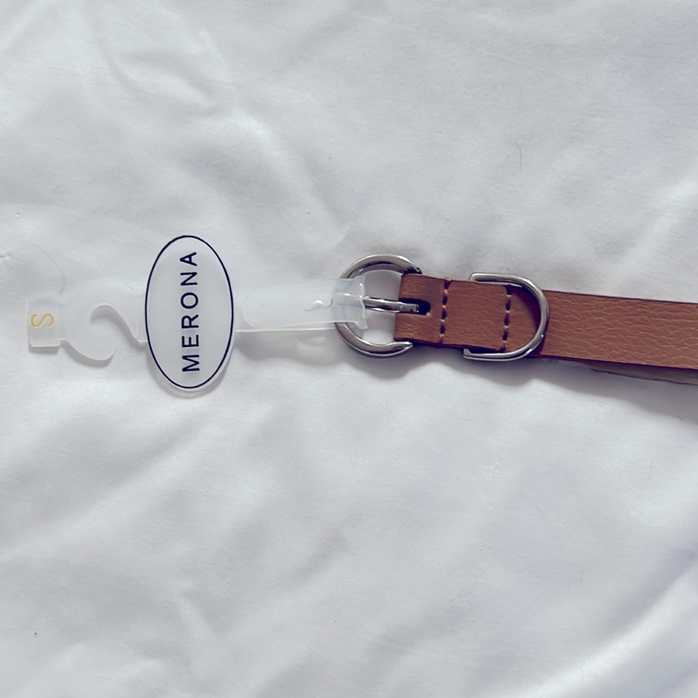 Merona Camel Tan Genuine Leather Women Belt Size S NWT